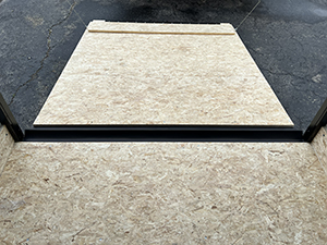 Rok Block on Trailer Ramp with Non-Wood Floors